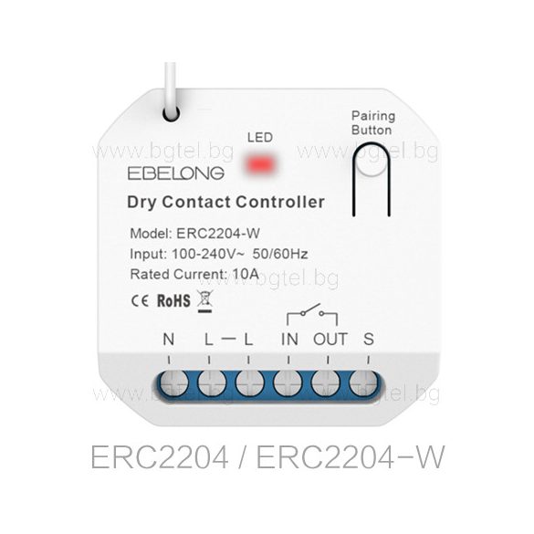 БЕЗЖИЧЕН 2.4G WIFI + 433MHz RF SMART КОНТРОЛЕР EBELONG ERC2204-W